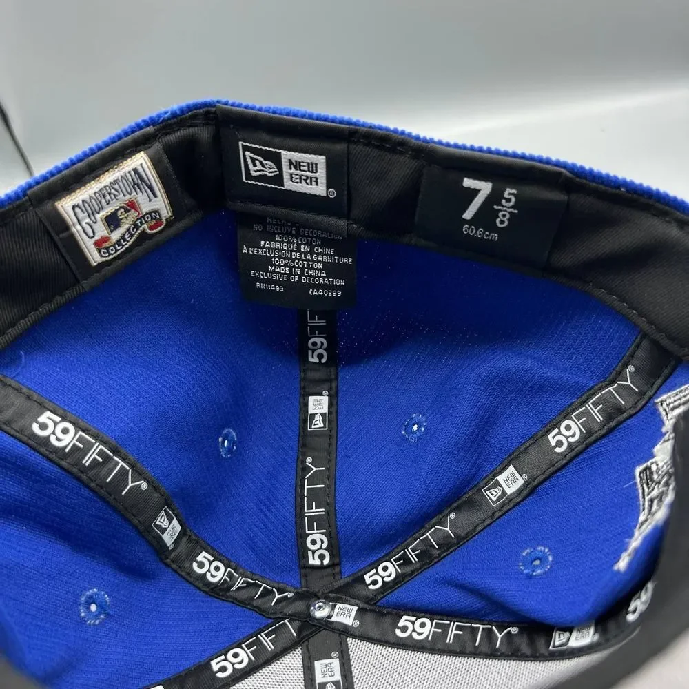 Los Angeles LA Dodgers Hat Men‎ 7 5/8 Corduroy 59Fifty New Era Fitted Cap New